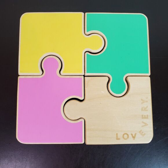 LOVEVERY | Chunky Wooden Jigsaw Puzzle From Companion Play Kit | 22-24 Month - Picture 1 of 16
